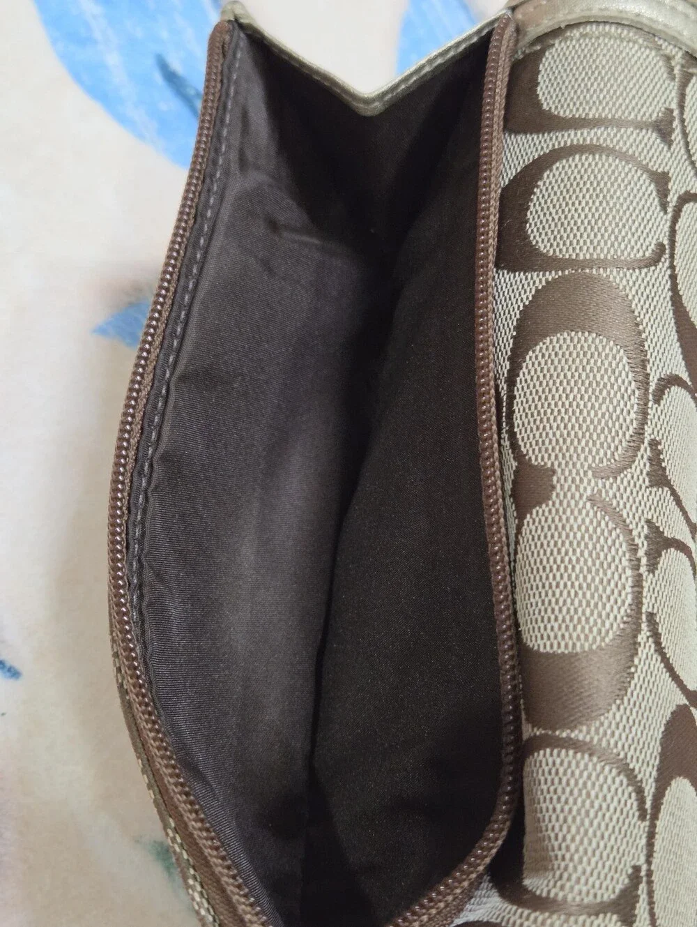 Coach Legacy Signature Jacquard Canvas Turnlock Long Wallet